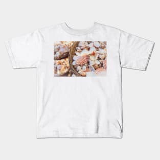 Beautiful Seashells in Baskets in White Rock, BC Kids T-Shirt